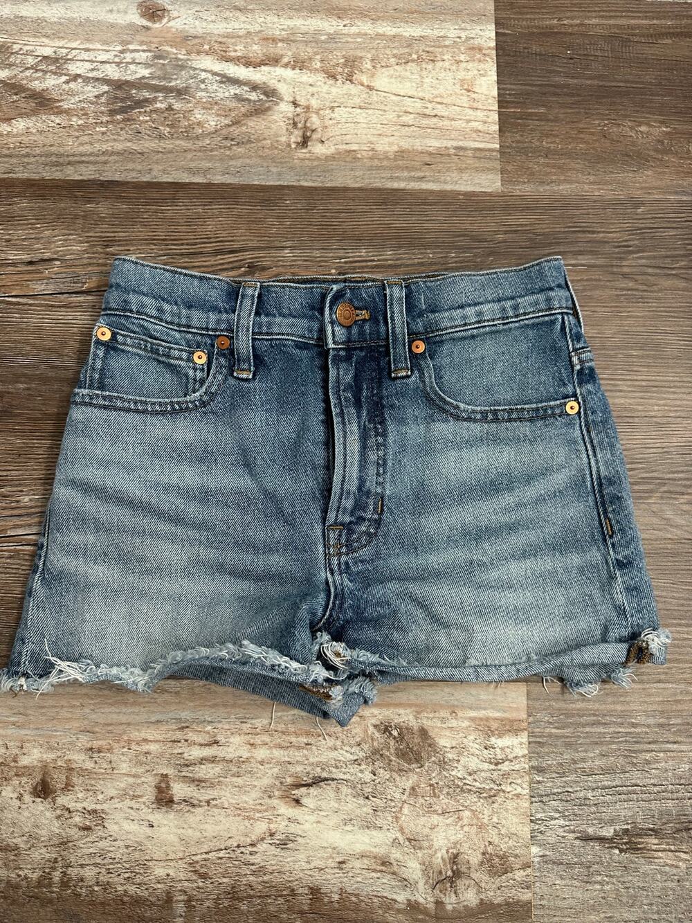 Madewell The Perfect Jean Shorts Size 24 Denim High Rise Blue 100% Cotton